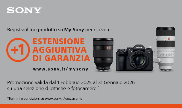 Sony Extra 1 anno Garanzia fino al 31/01/2025